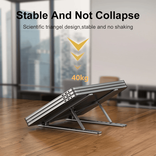 Compro™ Folding Adjustable Aluminum Laptop Stand + FREE POUCH