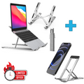Exclusive Deal ( Adjustable Laptop Stand + Adjustable Mobile/Tablet Stand)